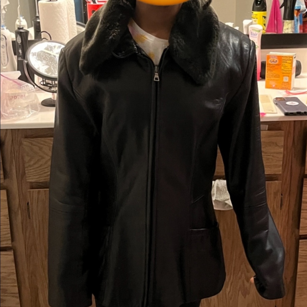 Jones New York leather jacket